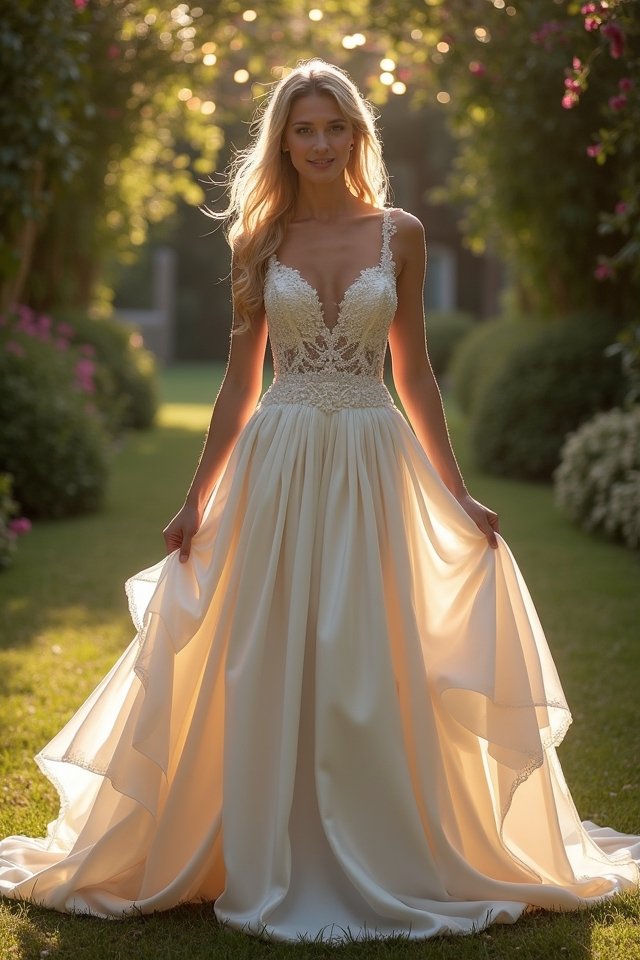 high low satin wedding elegance