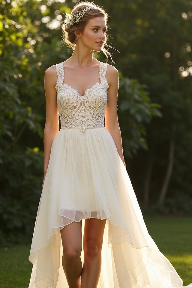 high low wedding dress elegance