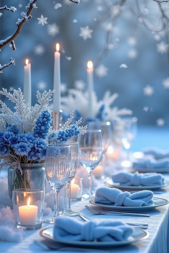 icy blue silver elegance