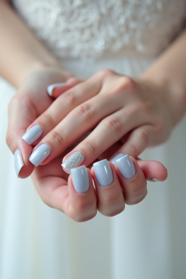 icy blue silver ombre