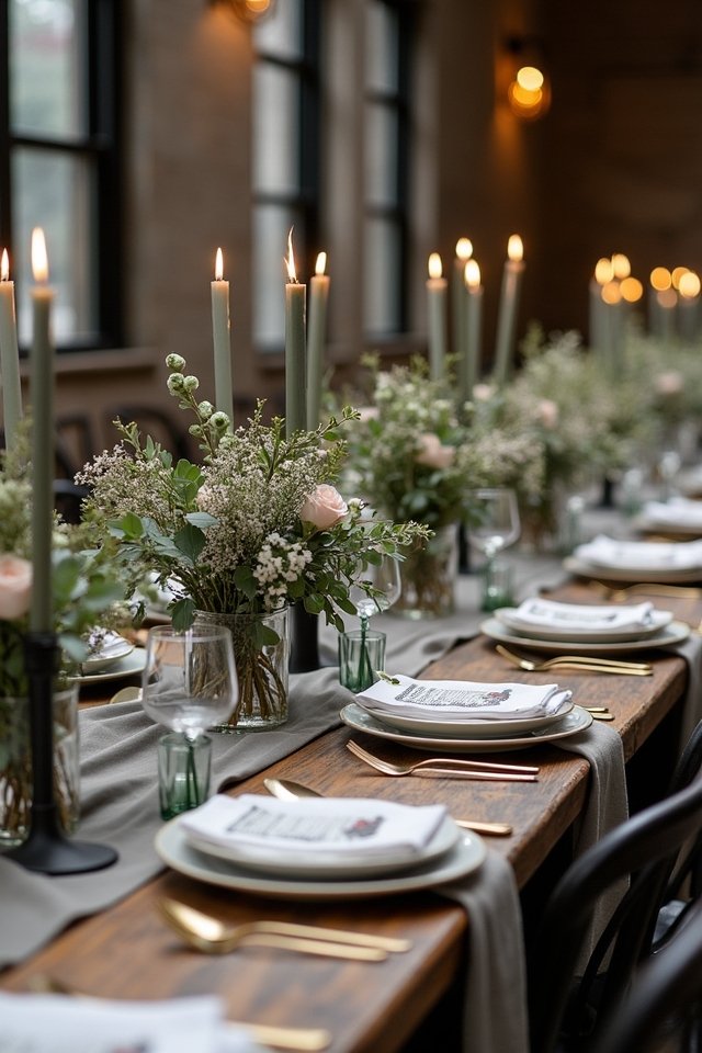 industrial chic wedding decor