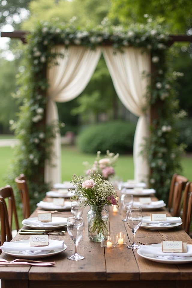 intimate ceremony with decor