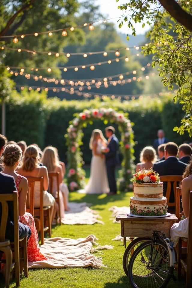 intimate outdoor wedding ceremony