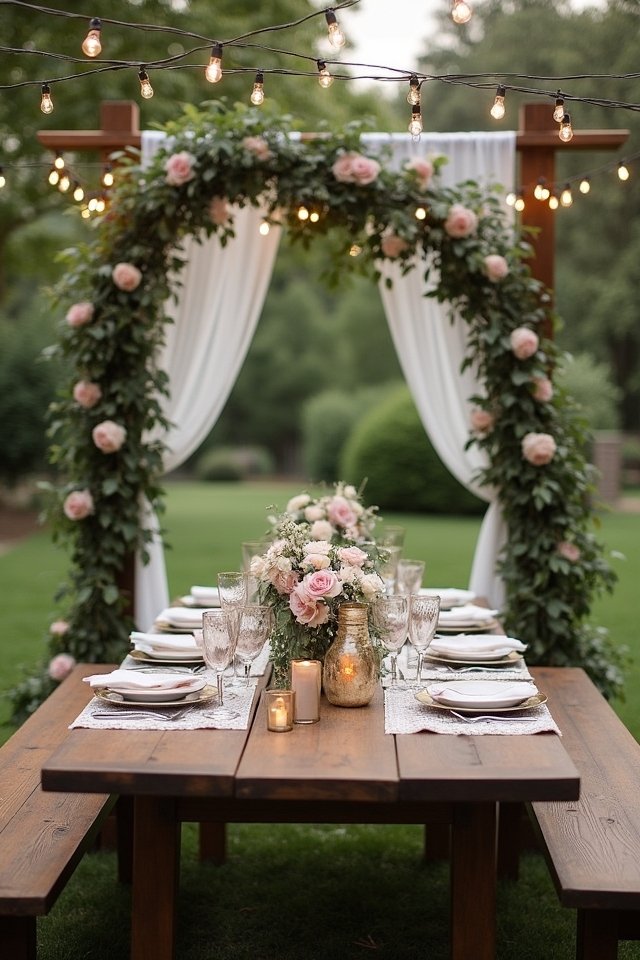 intimate romantic ceremony setup