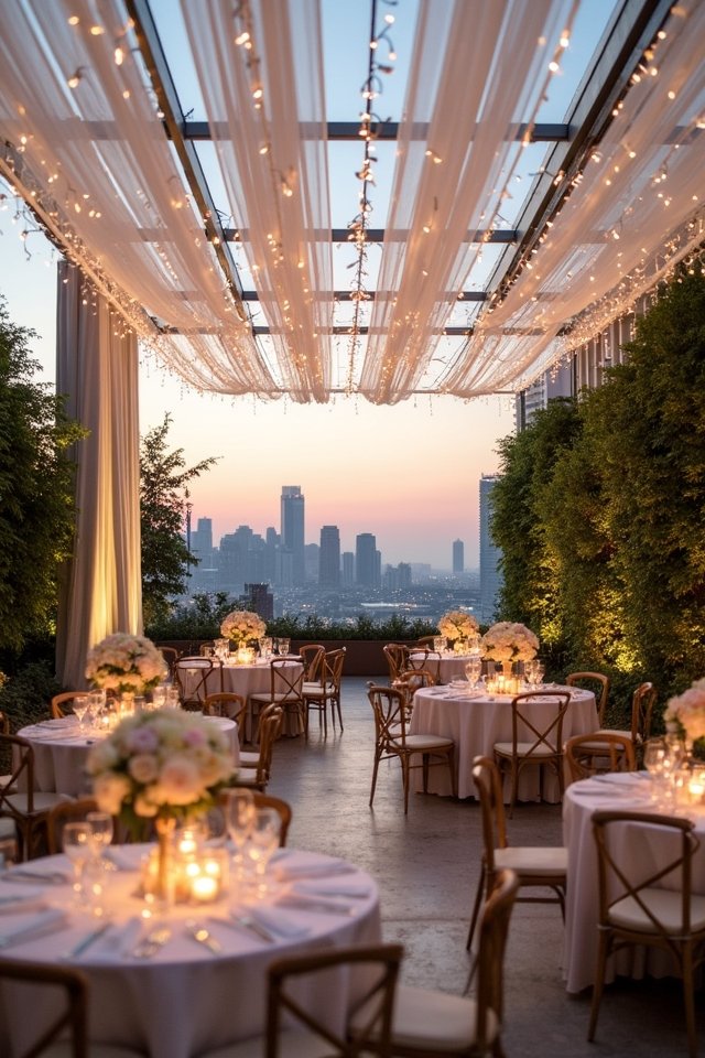 intimate rooftop wedding celebration