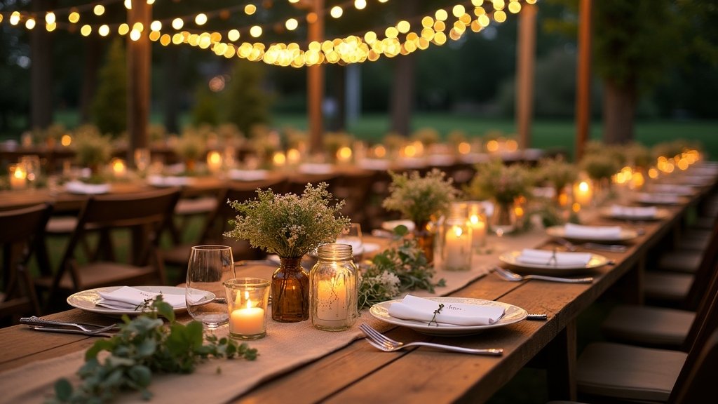 intimate rustic wedding decor