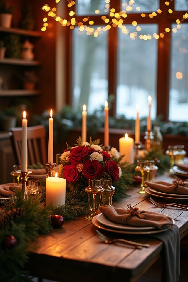 intimate winter wedding lighting