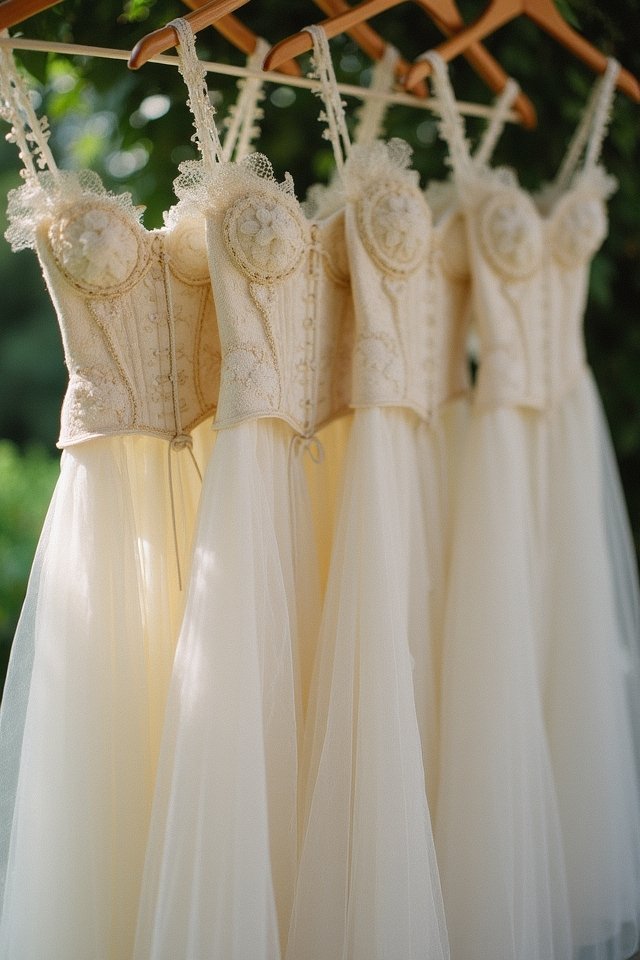 intricate embroidered wedding corsets