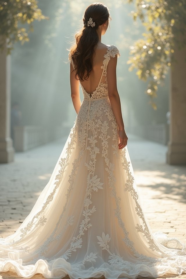intricate lace bridal elegance