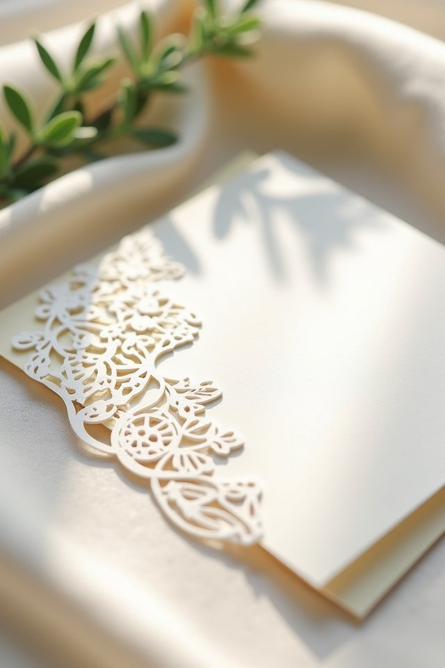 intricate laser cut invitations
