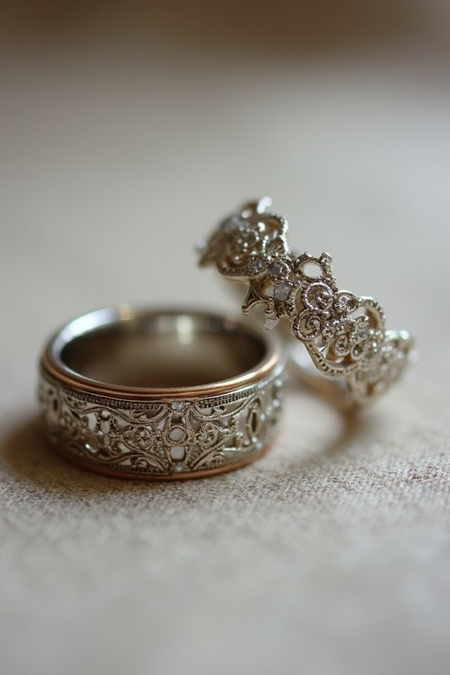 intricate vintage filigree rings