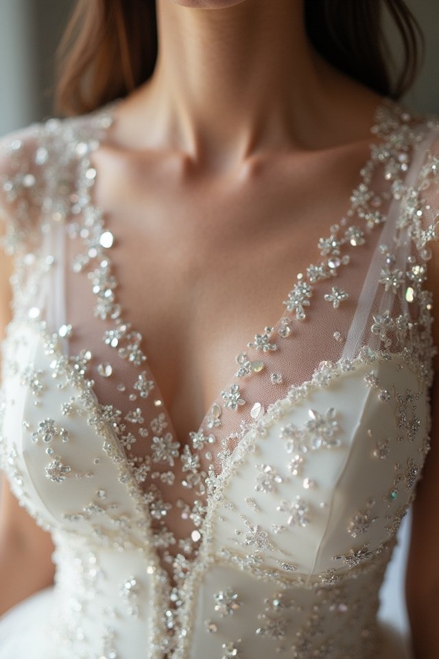 intricate wedding gown embellishments