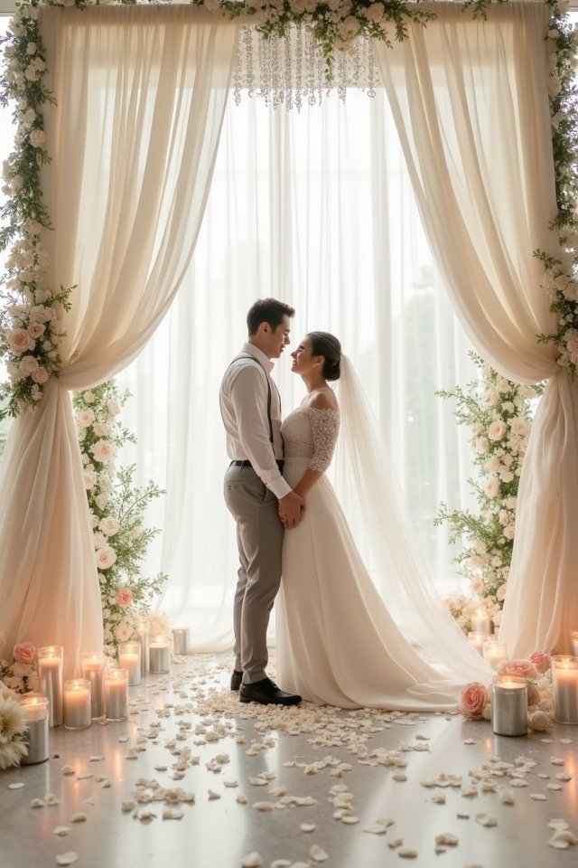 ivory and silver elegance