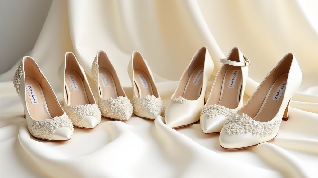 ivory wedding heels selection