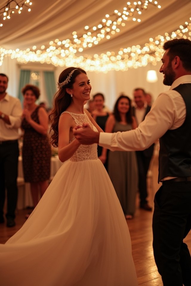 joyful celebration on dancefloor