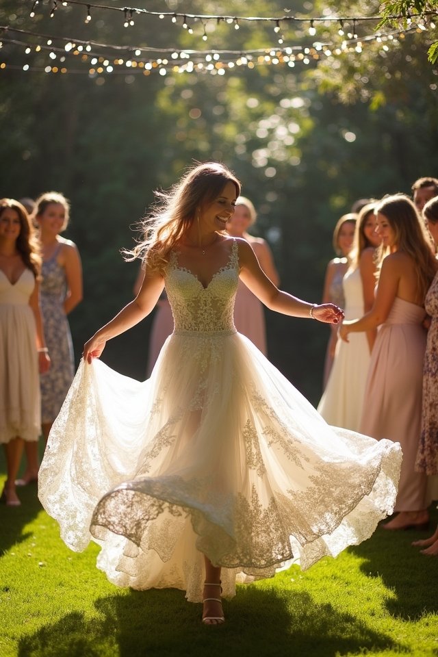 joyful celebratory spin moment