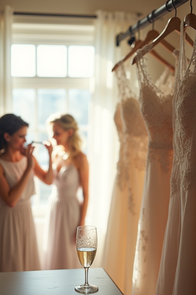 joyful wedding day preparations