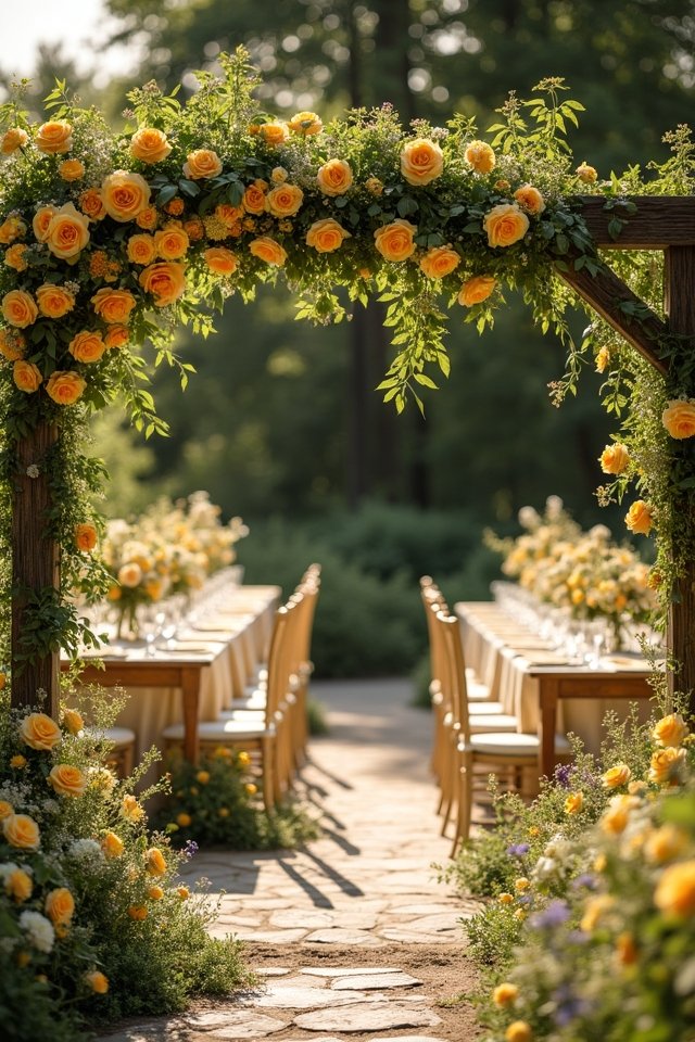 joyful yellow rose arrangements
