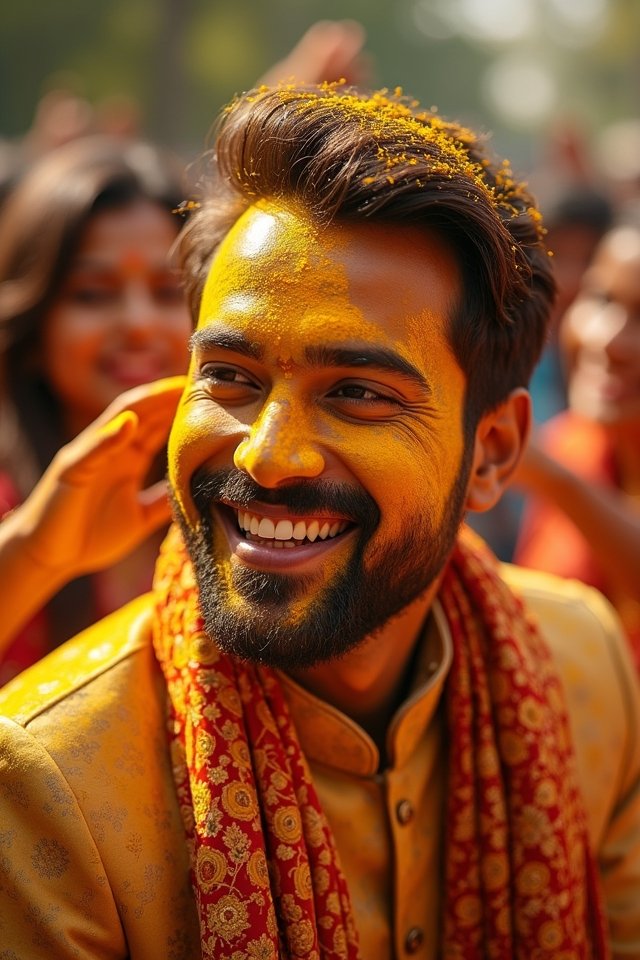 joyous haldi ceremony splashes