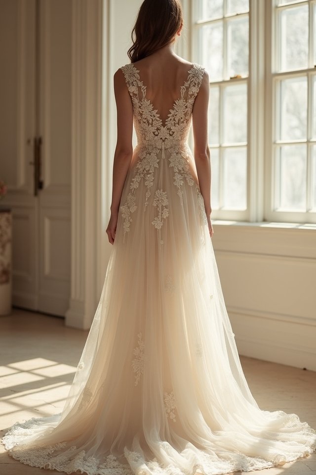 lace a line couture gown