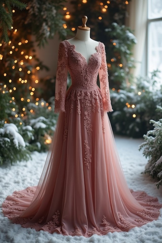 lace a line dress elegance