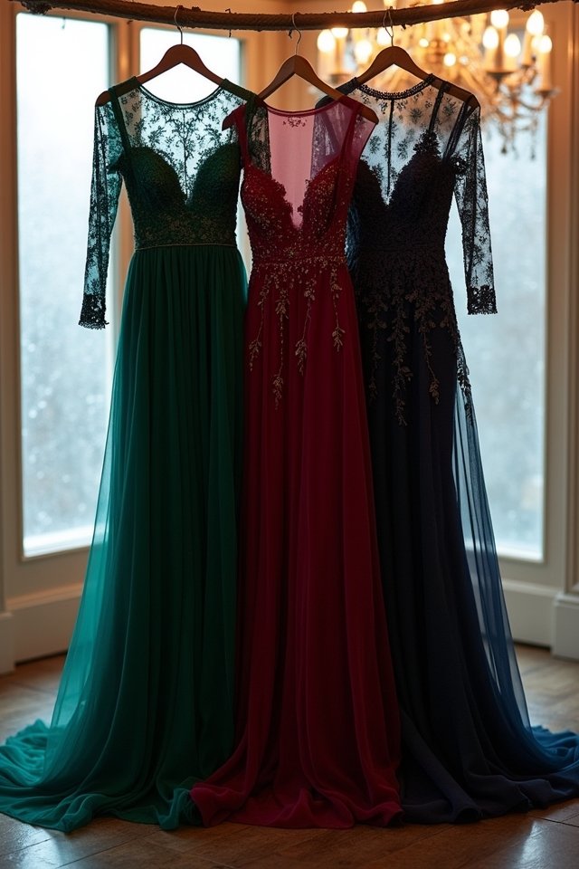lace accents for winter weddings