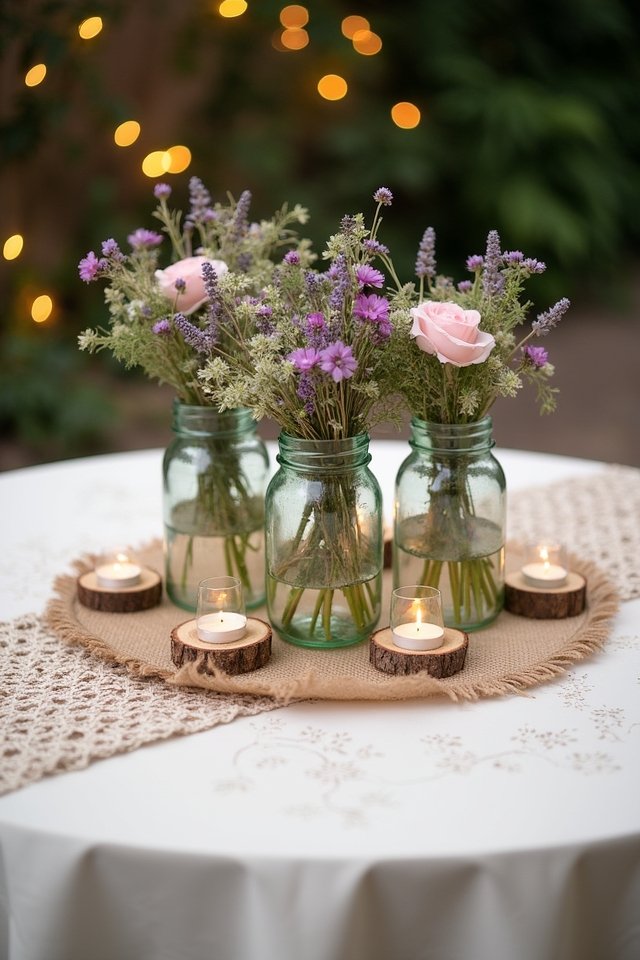 lace and burlap elegance