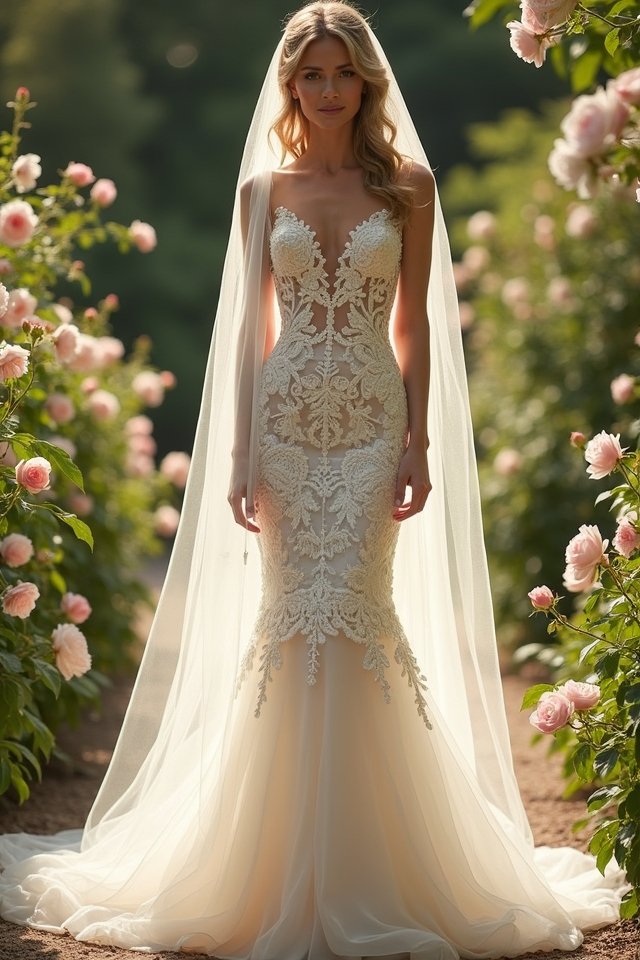 lace bridal gown elegance