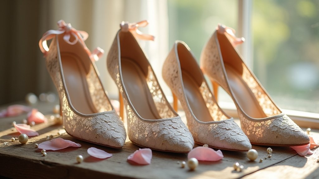 lace bridal wedding shoes