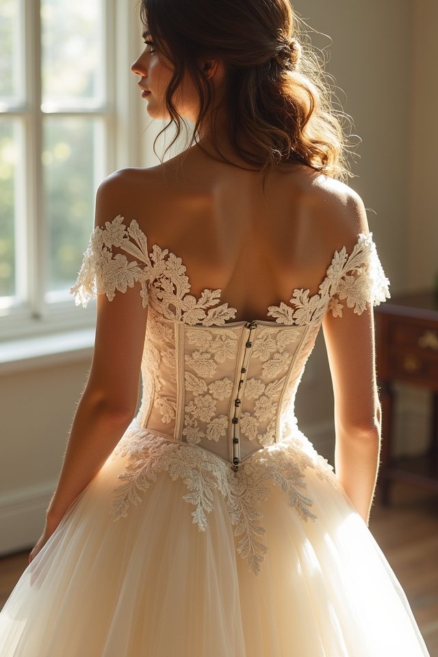 lace corset wedding elegance