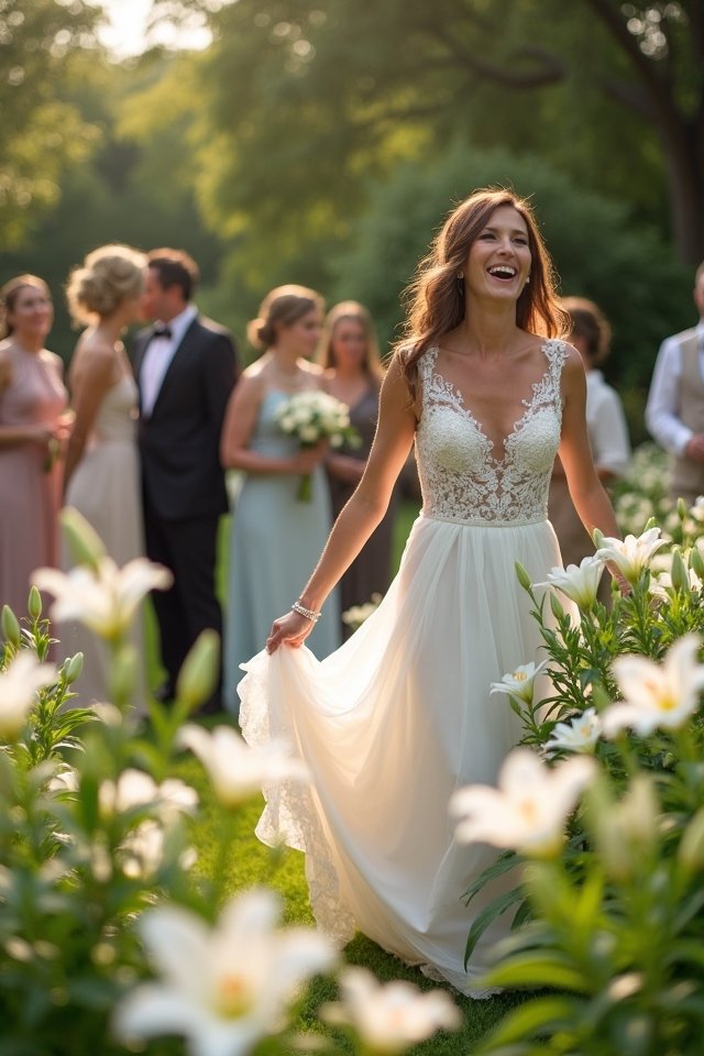lace elegance and lilies