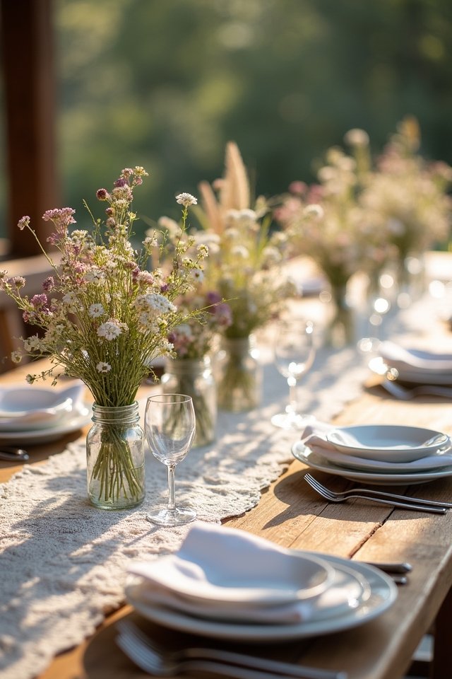 lace elegance meets rustic charm
