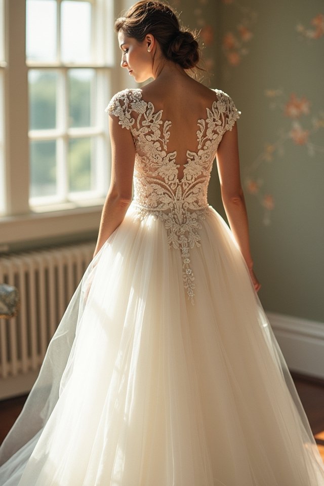 lace embroidered fairytale elegance
