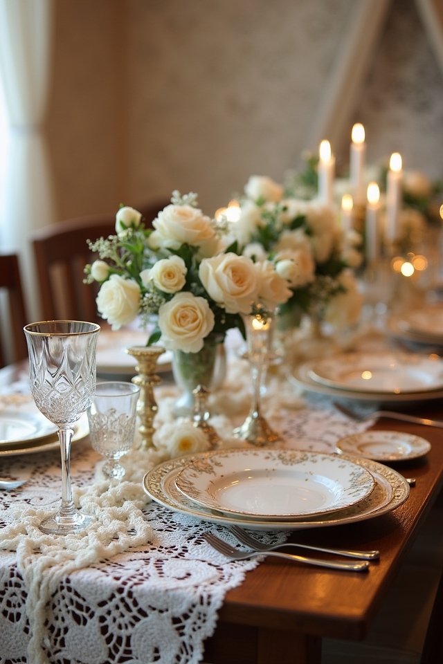 lace enhances vintage elegance