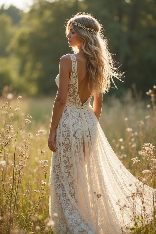 lace fringe boho elegance