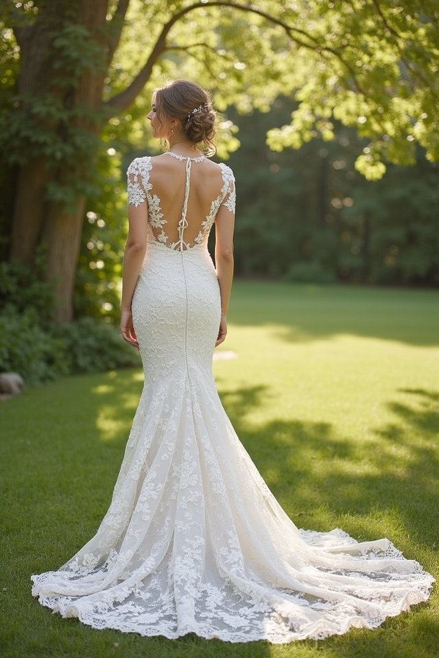 lace overlaid wedding elegance