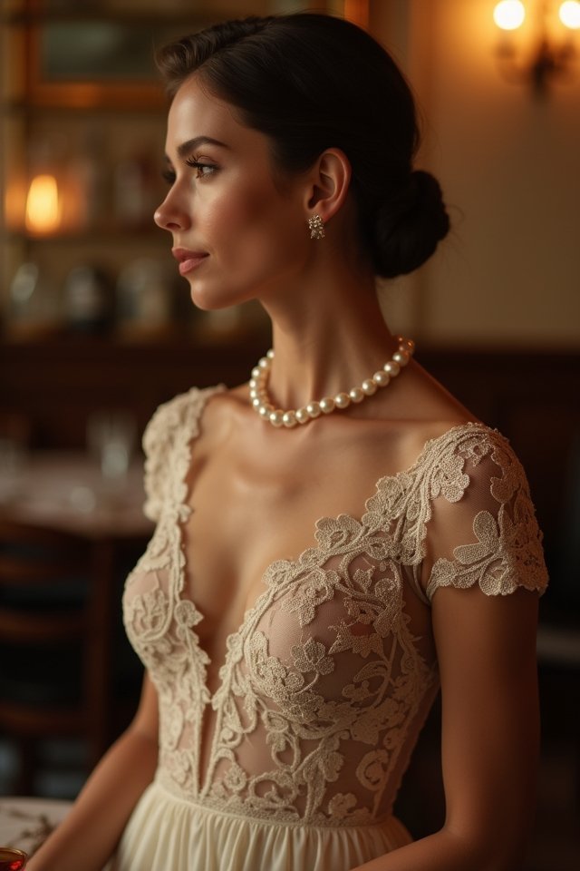 lace overlay dress elegance