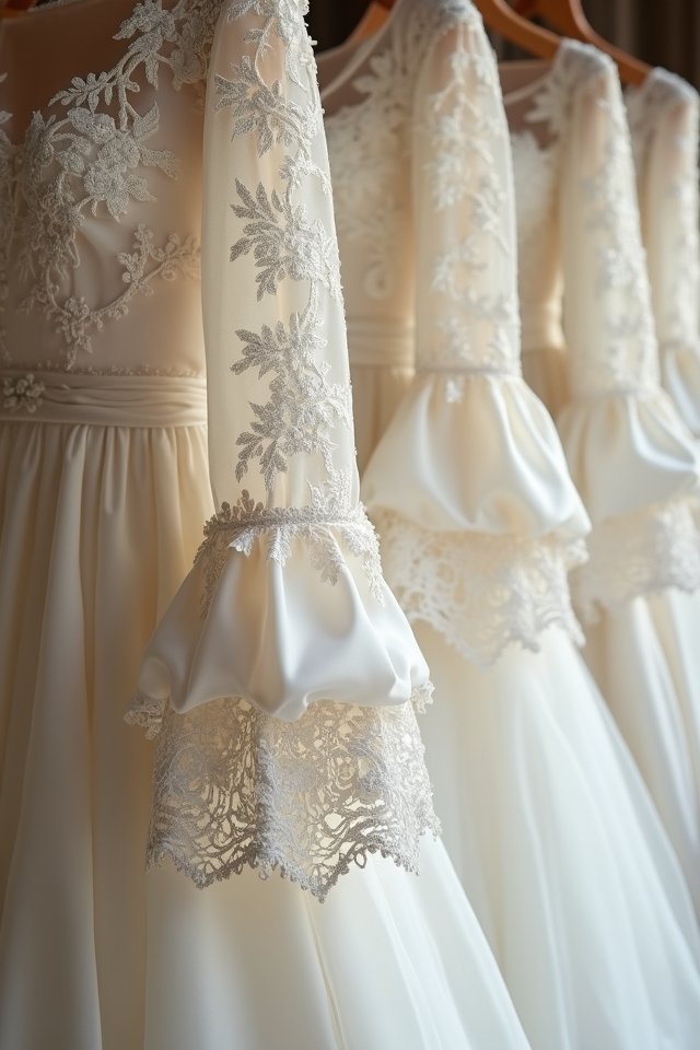 lace sleeves for enchanting elegance
