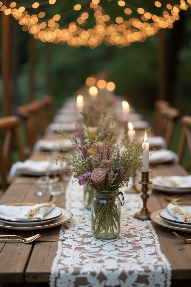lace table decor elegance