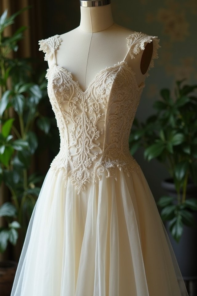 lace trimmed a line elegance
