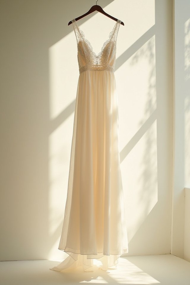 lace trimmed elegant maxi gown
