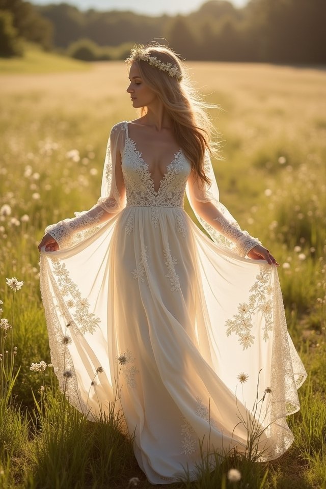 lace trimmed wedding elegance