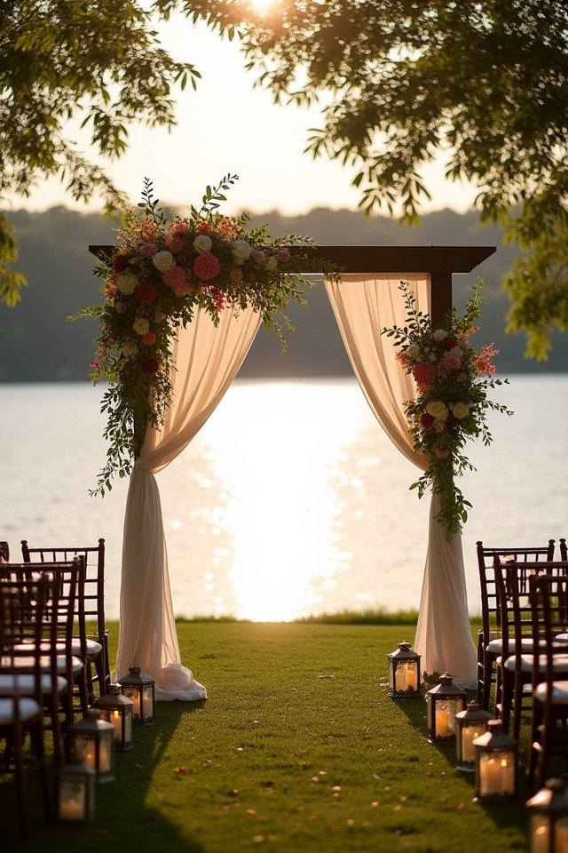 lakeside wedding with ambiance