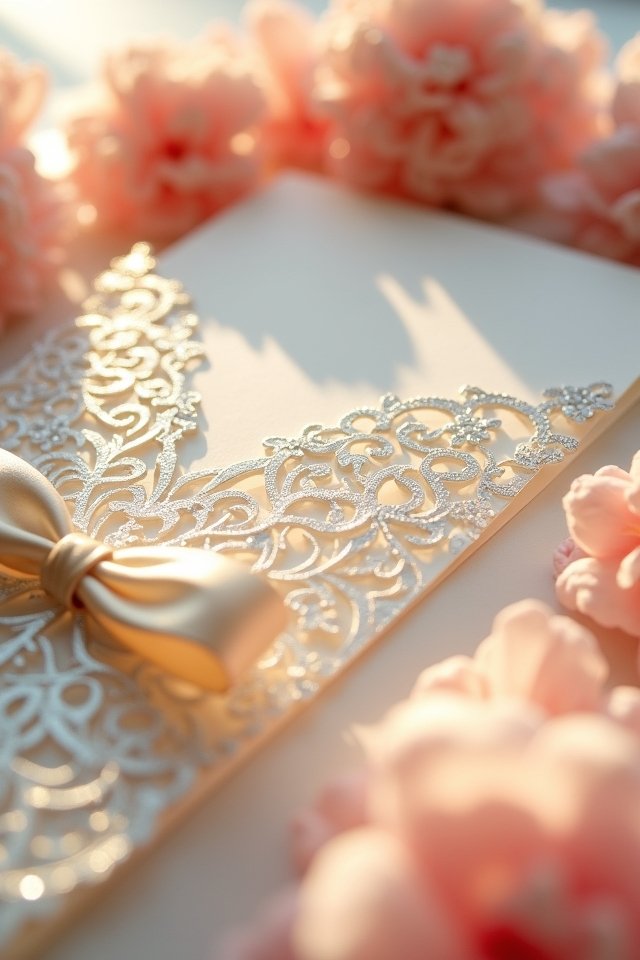 laser cut wedding invitations elegance