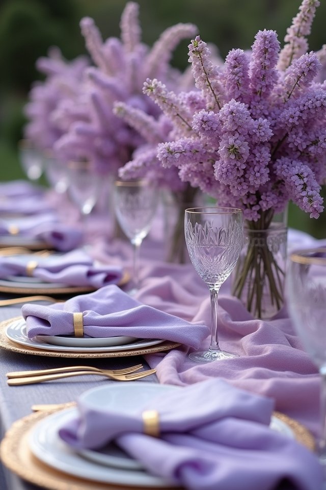 lavender and gold elegance