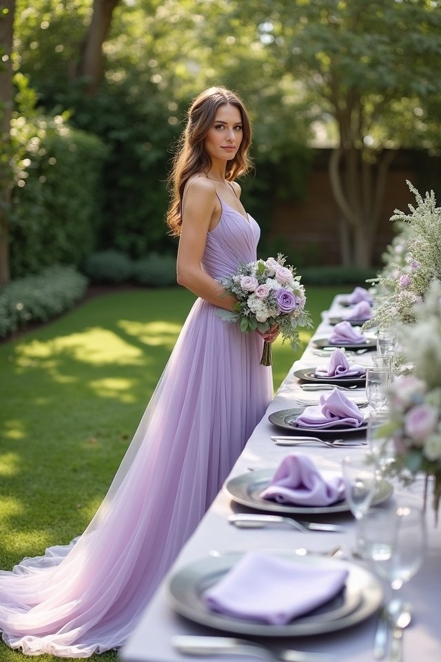 lavender and gray elegance