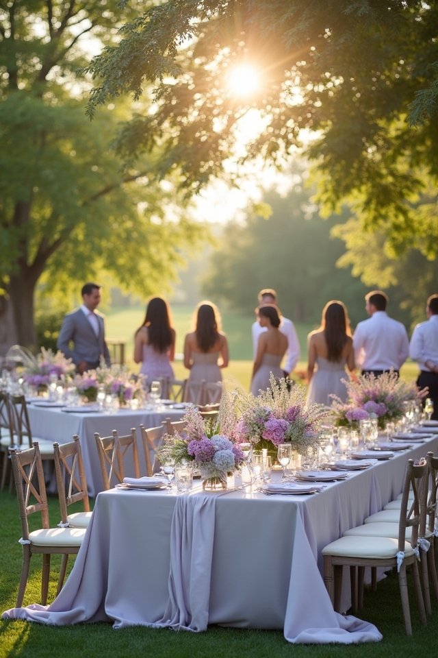 lavender and soft grey elegance