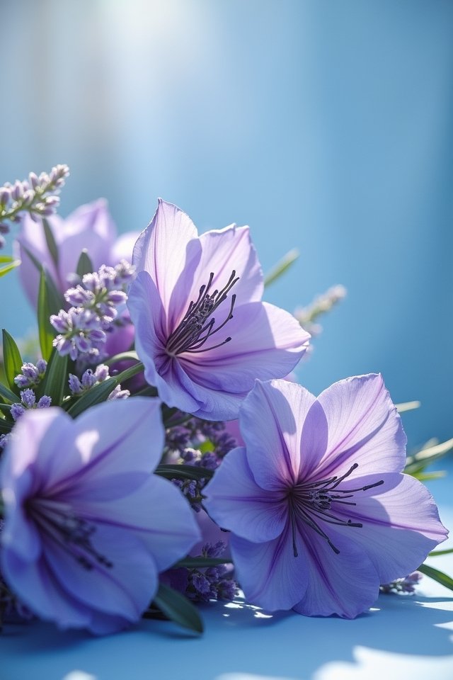 lavender blue irises love