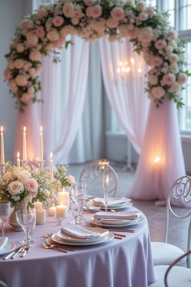 lavender gray wedding elegance