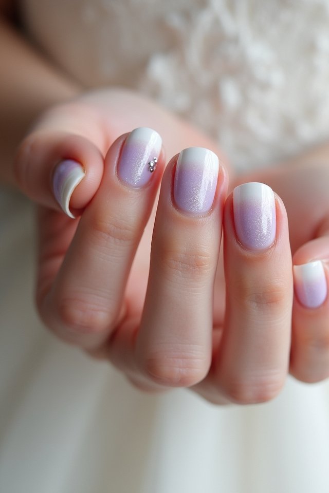 lavender to white ombre